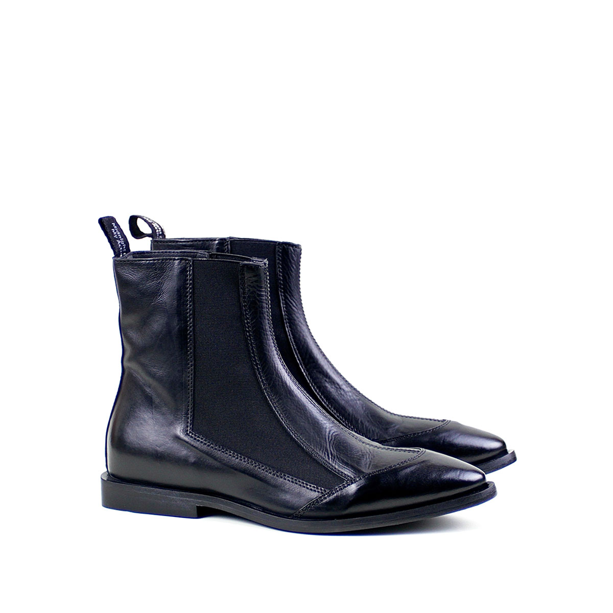 Moma Stiefelette spitz schwarz