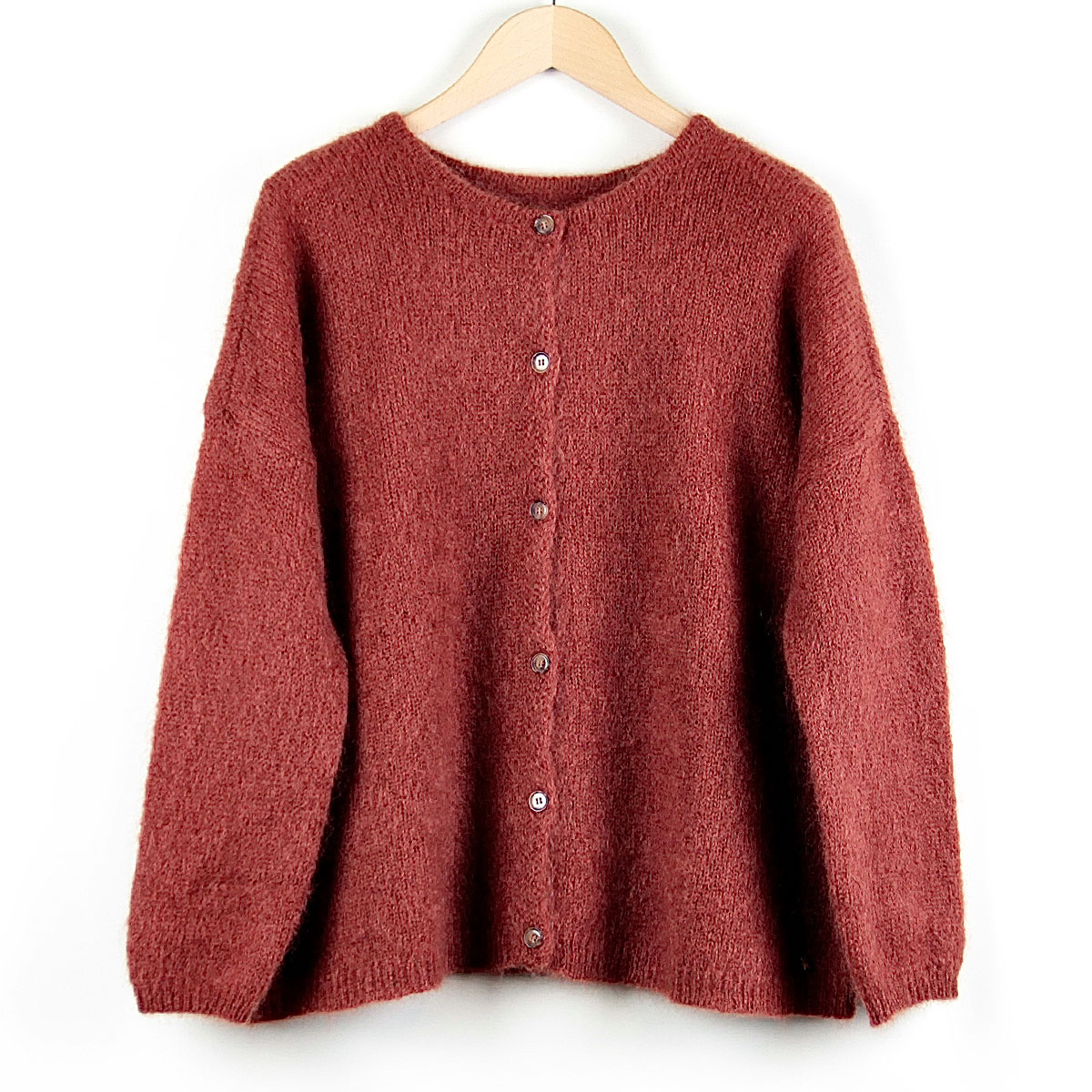 Des Petits Hauts Cardigan ziegelrot